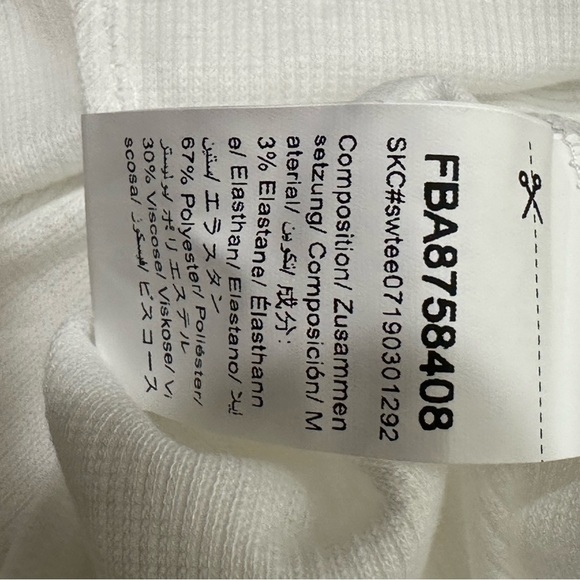 Floerns White Puff Sleeve Mock Neck Ribbed Top - Medium Layering Essential Basic - Picture 10 of 13